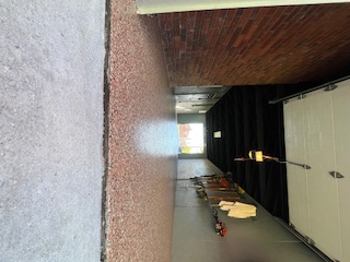 Brick Garage Hallway